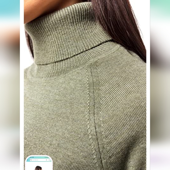 KNITTONS Women Italian Merino Wool Turtleneck Sweater Long Sleeve Pullover - XS - Picture 4 of 9